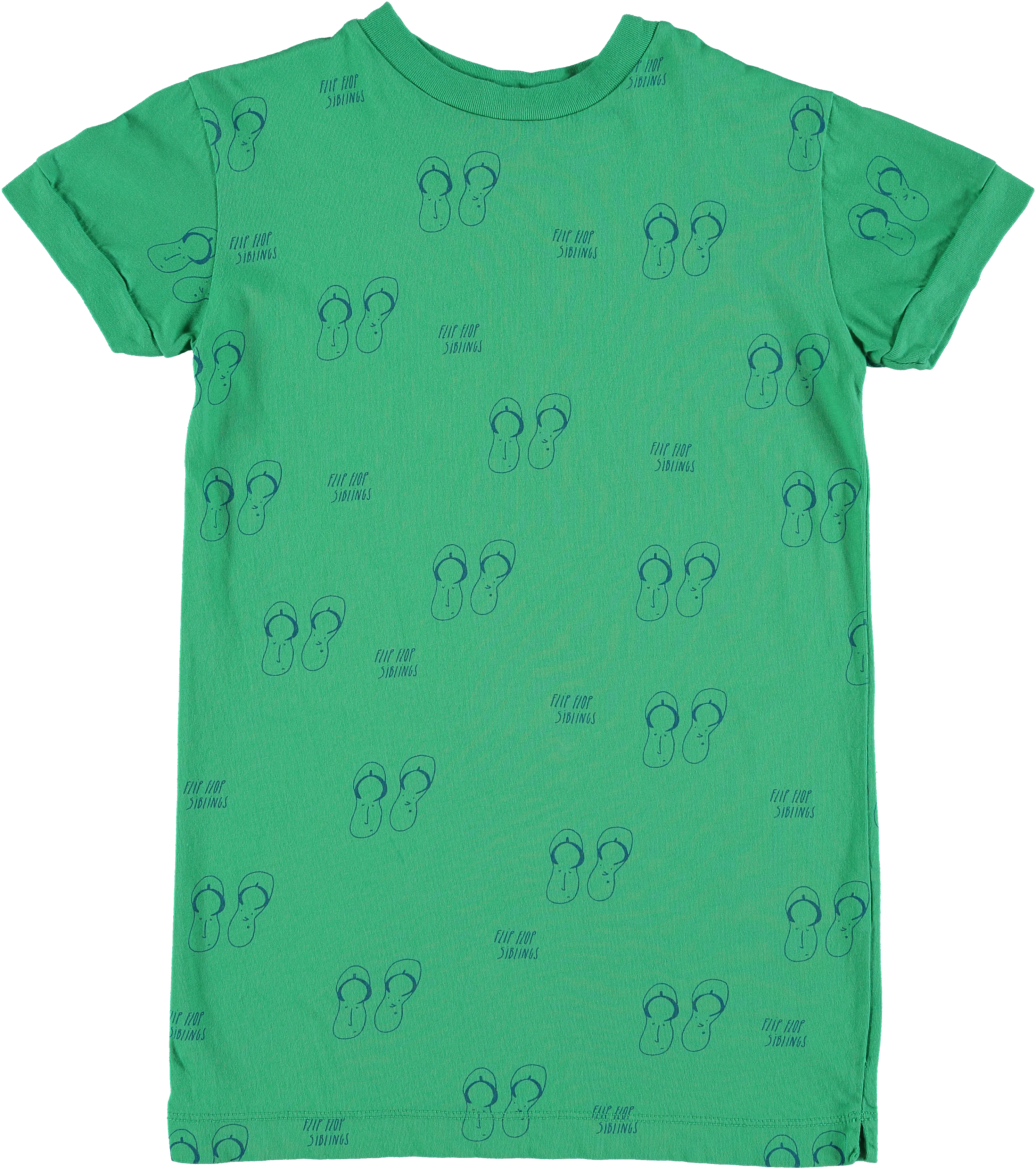 BONMOT GREEN FLIP FLOP TSHIRT DRESS