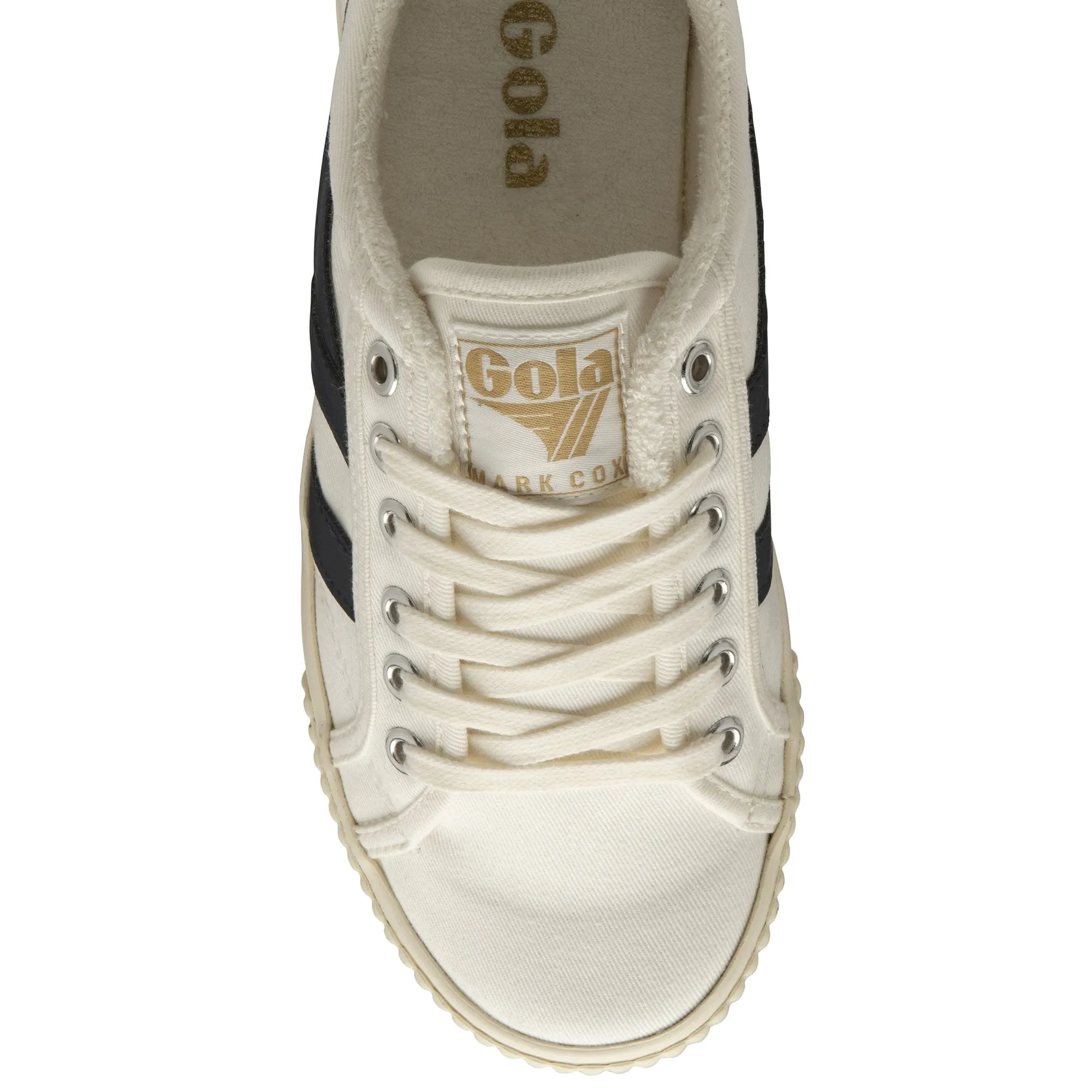 Witte sneaker met donkerblauwe streep | Gola tennis mark cox off white navy